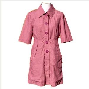 Tulle lightweight jacket purple short sleeve Size Small